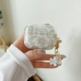 thumbnail image 3 of Compatible with AirPods 3rd Gen Clear Case,Cute Cartoon Flower Earphone Cover with Floral Keychain, Soft Transparent TPU Protective Case for AirPod 3 for Girls Women-White, 3 of 13
