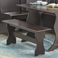 thumbnail image 3 of TMS 3-Piece Corner Reversible Indoor Dining Breakfast Nook with Storage, Includes Nook, Table and Bench, Espresso, 3 of 6