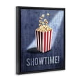 thumbnail image 3 of Stupell Industries Showtime Movie Night Popcorn Food & Beverage Painting Black Floater Framed Canvas Art Print Wall Art, 17 x 21, 3 of 9