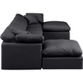 thumbnail image 4 of Meridian Furniture Indulge 140" Black Vegan Leather U-Shaped Modular Sectional, 4 of 8