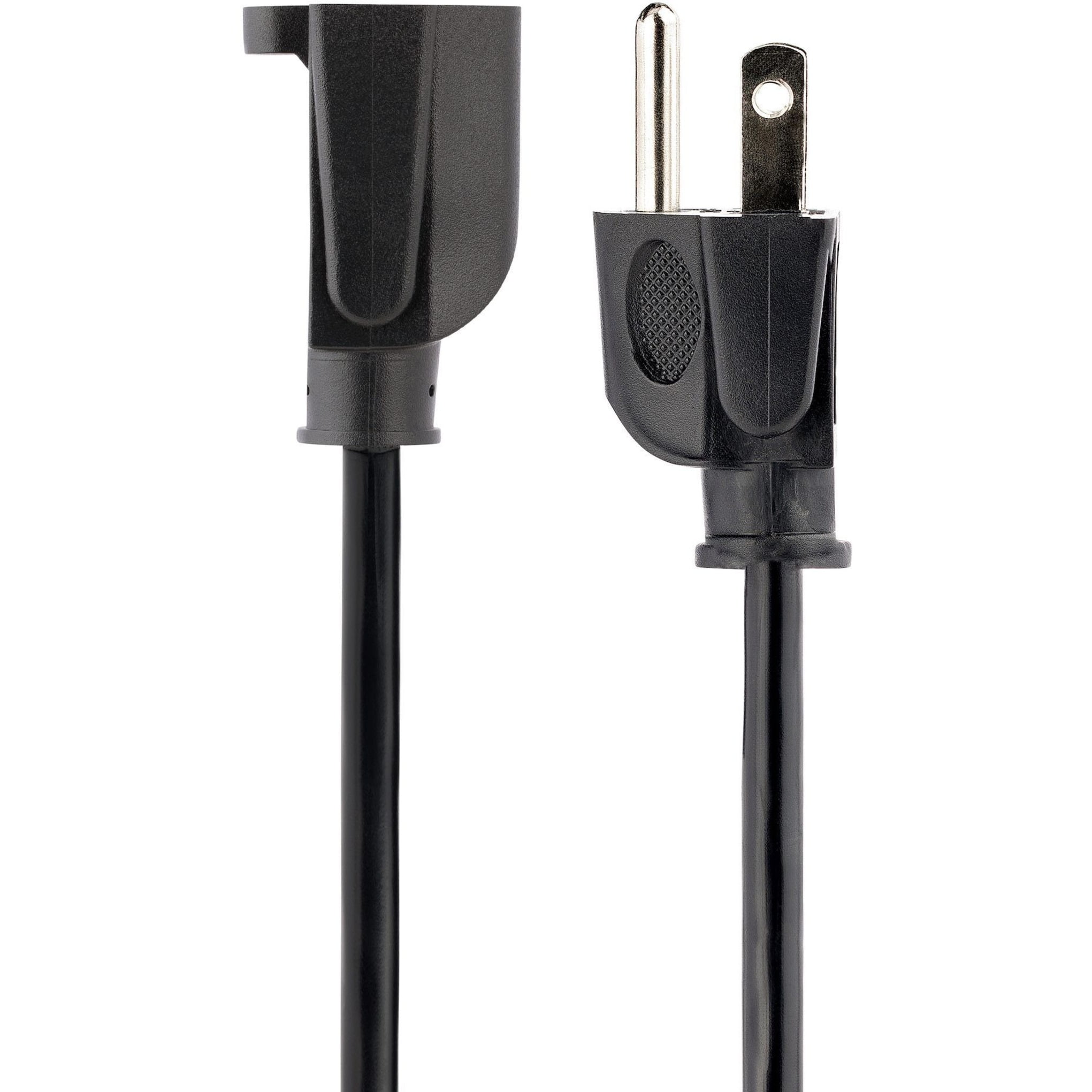StarTech.com 15ft (4.5m) Heavy Duty Extension Cord, NEMA5-15P to NEMA5-15R Black Extension Cord, 15A 125V, 14AWG, Heavy Gauge Power Cable