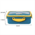 thumbnail image 5 of Bento Box para Adultos - Contenedor de Almuerzo Hermético de 3 Compartimentos, Apto para Microondas y Lavavajillas, Reutilizable para Ensaladas y Refrigerios A, 5 of 5