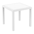 thumbnail image 4 of Luxury Commercial Living 5 Piece White Outdoor Patio Square Dining Set with Side Chairs 32", 4 of 7