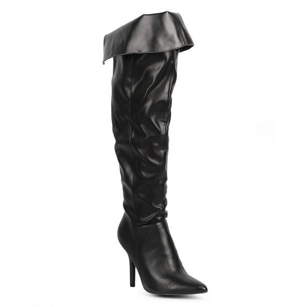 pointy knee high boots