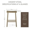 thumbnail image 5 of Open Box Maven Lane Vincent Wooden Rustic Aesthetic Counter Stool, Set of 4, 5 of 6