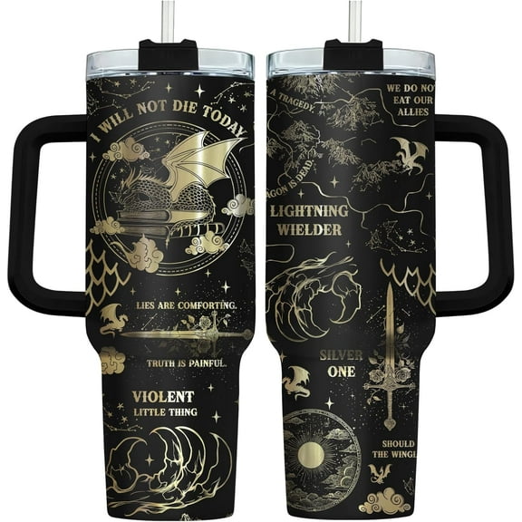 Gifts for Book Lovers, Literature Tumbler 40 oz with Lid Stainless Steel, Fantasy Book Tumbler, Fantasy Gifts, Bookworm Gifts for Women, Bookish Items
