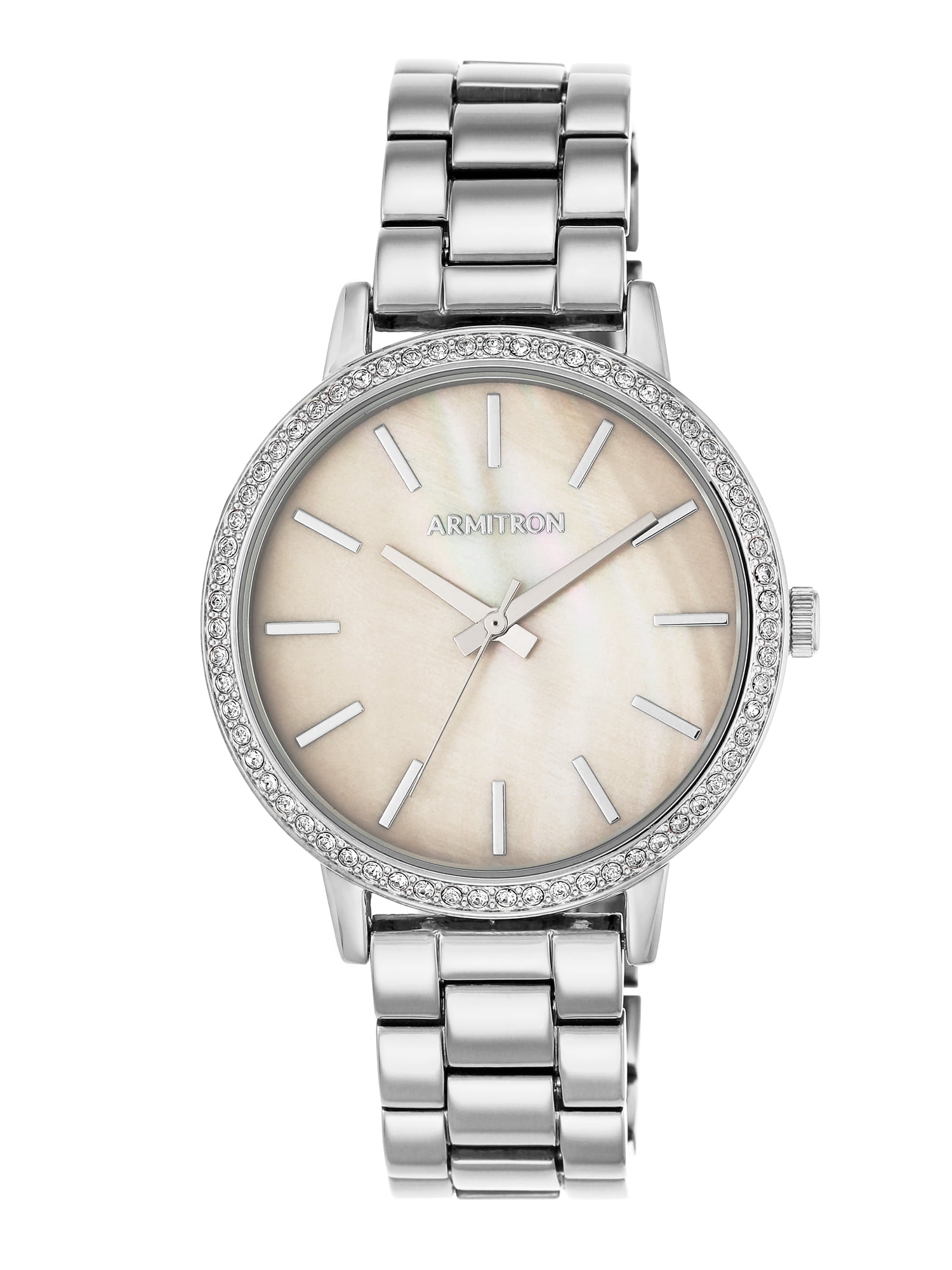 Armitron Women's Round Dress Watch, Silver Bracelet - Walmart.com