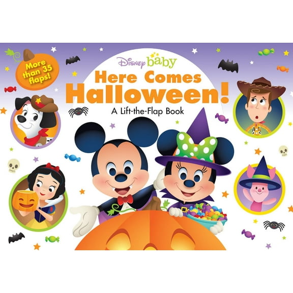 Disney Baby: Here Comes Halloween!: A Lift-The-Flap Book (Board Book)