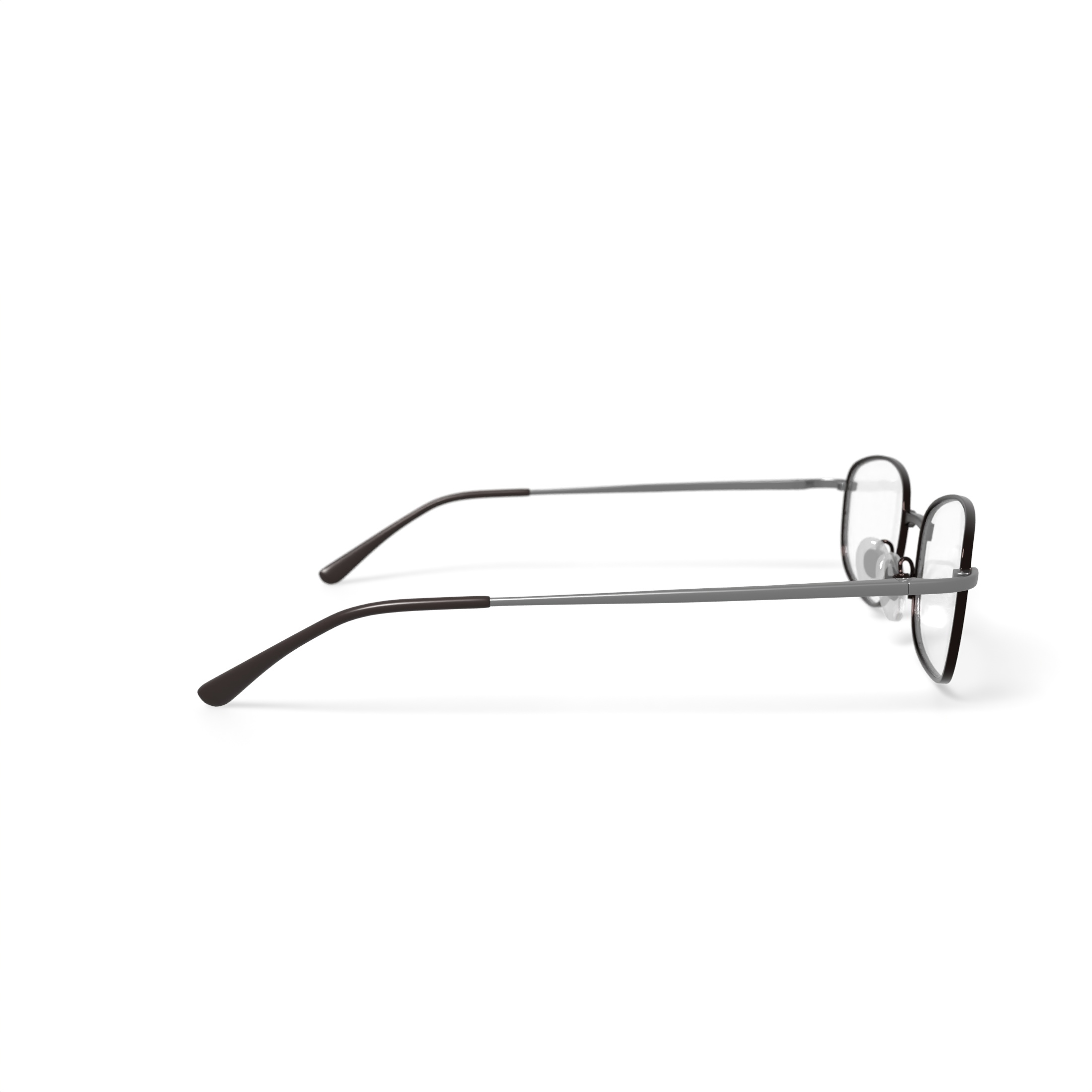 Walmart Men's FM12001 Rectangular Prescription Eyeglasses with Case, Dark Silver