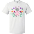 thumbnail image 3 of Inktastic Easter Scandinavian Bunny with Flowers T-Shirt, 3 of 5