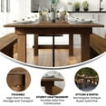 thumbnail image 4 of Flash Furniture Hercules Series 9' x 40" Rectangular Rustic Solid Pine Folding Dining Table, 4 of 17