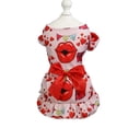 thumbnail image 3 of Walbest Pet Dress with Bow Decoration Pet Dress Comfortable Cat Dress with Charming Bow Decoration Cartoon Print Dog Princess Skirt Pet Supplies Charming Pet, 3 of 8