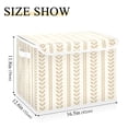 thumbnail image 5 of Yayeee Collapsible Cube Storage Bin with Lid Fabric Closet Decorative Basket with Handles, Soft Brown Abstract Pattern, 5 of 7