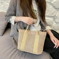 thumbnail image 2 of Kukuzhu Women Casual Rattan Handbags Wicker Woven Shoulder Bags Summer Beach Straw Bag Large Capacity Tote Lady Big Purses 2023, 2 of 6