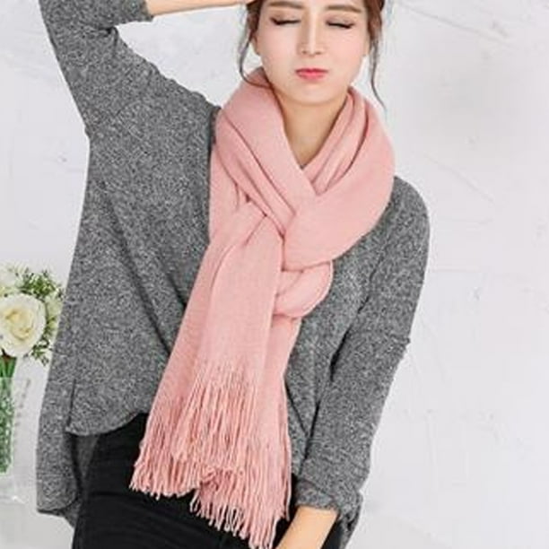 FURTALK Bufanda De Invierno Para Mujer, Chal Suave Con Borlas A Cuadros, Grandes Bufandas De Gran Tamaño