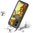 thumbnail image 3 of Designed for Motorola Moto G 5G 2024 Modern Design Pattern Fused Hybrid Hard PC + TPU Rubber Shockproof Drop Protection Impact Phone Case Cover [Antique Flowers], 3 of 8