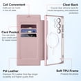 thumbnail image 5 of Petocase Magnetic Clear for Samsung S24 Ultra Case with Transparent Electroplated Silicone Cover Slim Thin [Non-Yellowing] Wireless Charging Heavy Duty Full Body Shockproof Phone Cover,Pink, 5 of 6