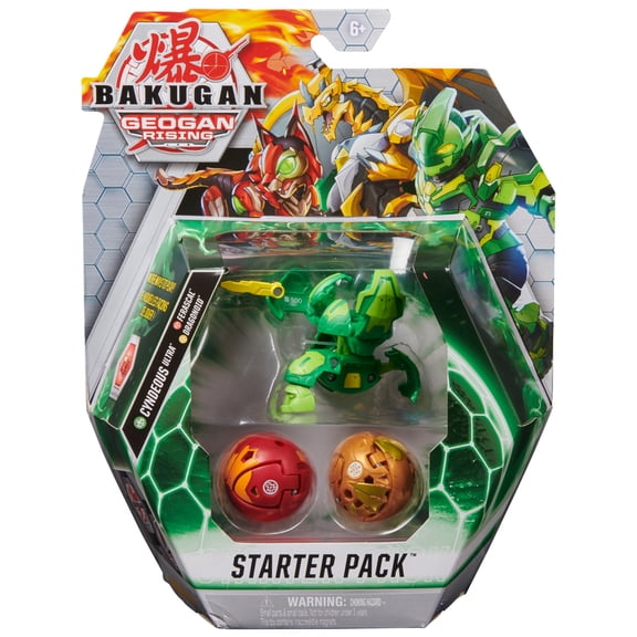 Bakugan Starter Pack 3-Pack, Cyndeous Ultra, Geogan Rising Collectible Action Figures