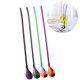 thumbnail image 3 of Pajitas para beber Cucharas Pajitas de acero inoxidable con cucharas Juego de 4 tubos Cucharas Cucharas Latte Macchiato coloridas con pajitas Mango largo 8.5 pulgadas / 21 kaili Sencillez, 3 of 5