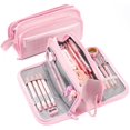 thumbnail image 1 of wonima02 Pencil Case - Large Capacity Hard Pen Case with Strong Zipper and Aesthetic Design, Carrying Handle Stationery Organizer Pencil Pouch with Compartments for College, office, Travel(Pink), 1 of 1