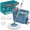 Gray and Blue, variant on SONGMICS Spin Mop Bucket Set, Pedal Wringer, Floor Cleaning Mop, Adjustable Handle, Max. 59.1-Inch Length, 360° Rotating Head, 3 Pads, Gray and Blue