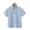 Light Blue, variant on Teen Boys T-Shirts Solid Turn Down Neck Short Sleeve Button Breathable Summer Tops for Everyday Wear