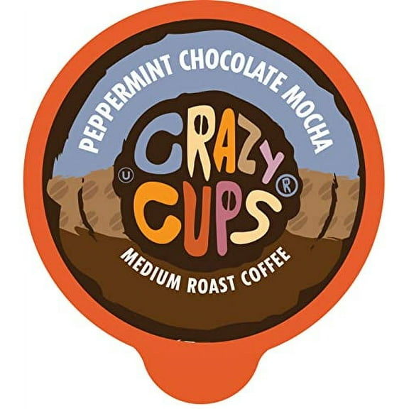 Crazy Cups Flavored Single Serve Hot or Iced Medium Roast Coffee for Keurig KCups Machines in Recyclable Pods, White Chocolate Strawberry, 22 Count