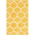 thumbnail image 3 of Unique Loom Trellis Frieze Collection Area Rug - Rounded (2' x 3' 1" Rectangle Yellow/Ivory), 3 of 7