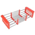 thumbnail image 3 of Cesta de fregadero duradera Higoodz organizador de vajilla estante para platos hogar cocina baño azul/rojo, 3 of 8