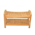 thumbnail image 2 of Grade-A Teak Wood Madrid Shower Seat 30" Outdoor Patio Stool Bench, 2 of 4