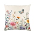 thumbnail image 1 of Product Classification Pillow 45x45cm Linen Cushion Cover with Spring Floral Design for Sofa Bedroom – Elegant Home, 1 of 8