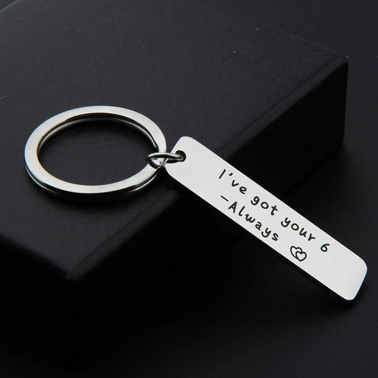 I've got your back' Stainless Steel Motivational Inspirational Keychain.  Makes