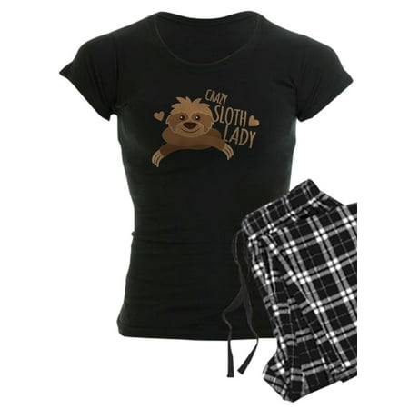 

CafePress - Crazy Sloth Lady Pajamas - Women s Dark Pajamas