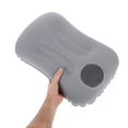 thumbnail image 3 of OUNONA Inflatable Pillows Camping Travel Inflatable Travel Pillow Light Grey Easy Inflation 1Set, 3 of 8