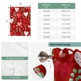 thumbnail image 6 of Valentines Tie Up Curtains 45 Inches Long, Kitchen Window Curtains Over Sink, Pink Red Love Heart Spring Green Botanical Small Window Curtains Shade Balloon Curtains Valances for Bedroom/Cafe 34"x45", 6 of 8