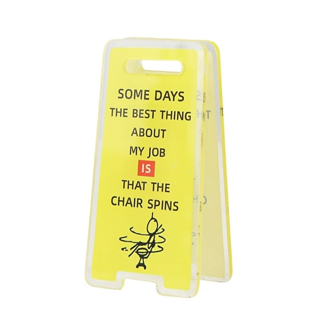 Funny Office Desk Sign | Acrylic Mini Desktop Plaque | Durable Transparent Work Gift for Coworkers Managers Supervisors | Easy Installation | Office Home Study Game Room Decor