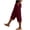 Wine, variant on Qiopertar Women Casual Capris Pants Elastic Waist Solid Color Side Pockets Back Pocket Comfy Relaxed Spring Summer Travel Beach Lounge, Purple XXL