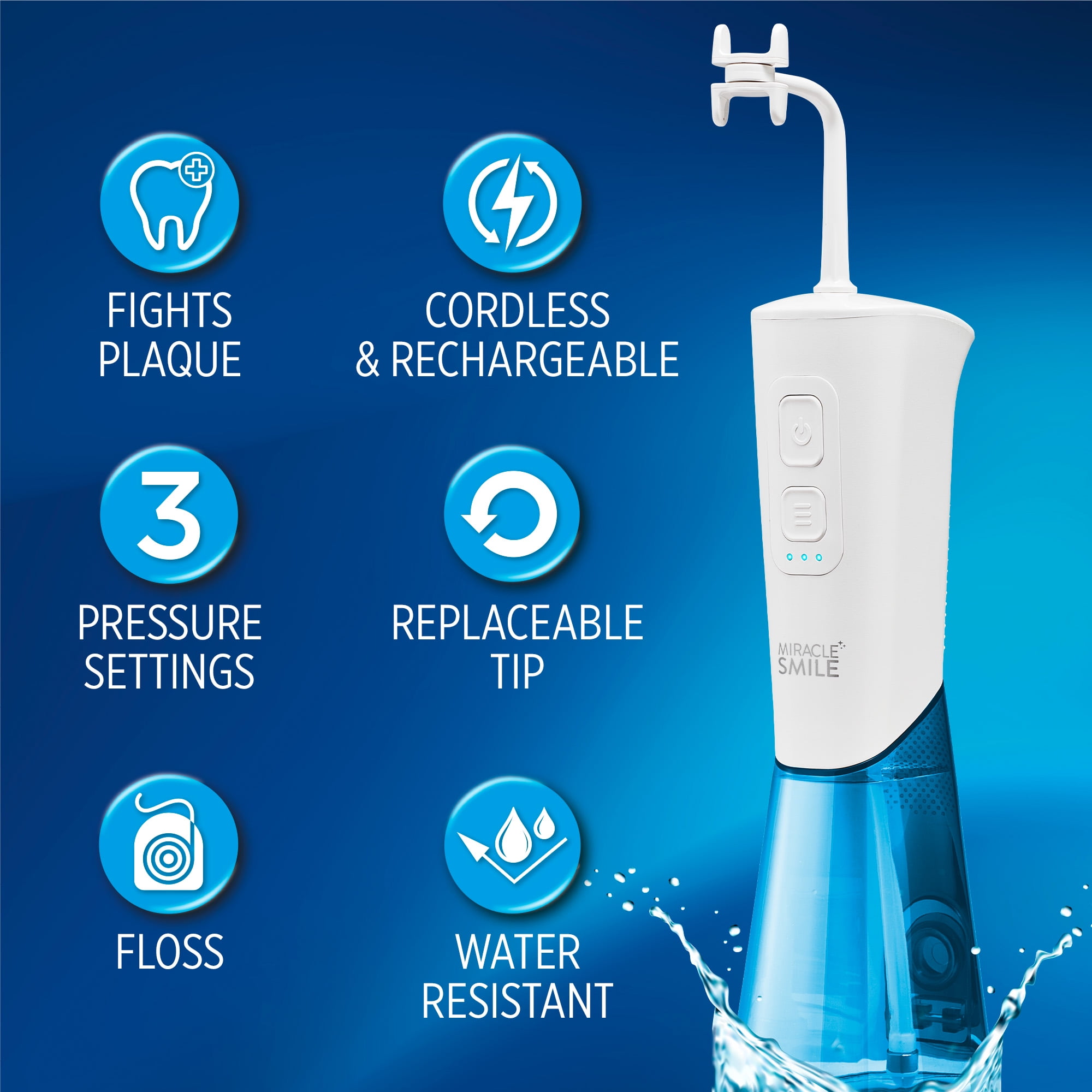 Walmart Gems on Instagram: 🦷 Elevate your oral care game with this Miracle  Smile 'H' shaped head water flosser! Clean your pearly whites in just 10  seconds! This innovative flosser takes on