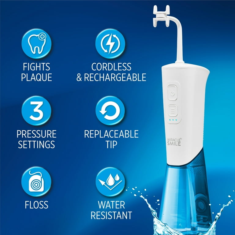 Miracle Smile Deluxe Pro Water Flosser Portable Rechargeable READ DETAILS