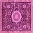 thumbnail image 1 of Ahgly Company Indoor Square Abstract Pink Modern Area Rugs, 6' Square, 1 of 4