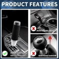 thumbnail image 5 of Unique Bargains 13cm Gear Shift Knob Aluminum Alloy Cylinder for Automatic and Manual Vehicle with 3 Adapter Silver Tone, 5 of 7