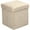 Beige, variant on Sorbus Teddy Storage Ottoman - Soft Sherpa Tufted Footstool