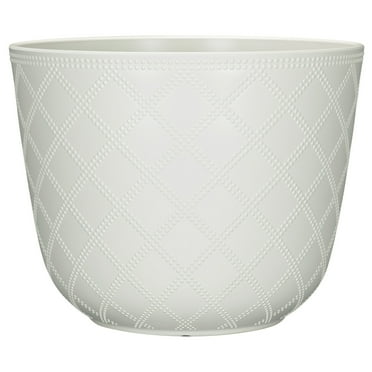 Mainstays Charlotte 16" x 16" x 12.5" Round Vanilla Dream 100% Recycled Resin Planter