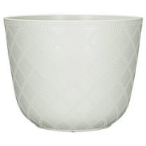 Mainstays Charlotte 16" x 16" x 12.5" Round Vanilla Dream 100% Recycled Resin Planter