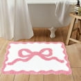 thumbnail image 3 of Valentines Day Rug Bow Decor Rug P-ink Fluffys Rug Non-Slide Plushes Bedroom Carpet Door Mat For Romantic Home Decor Gift For Girl G, 3 of 7