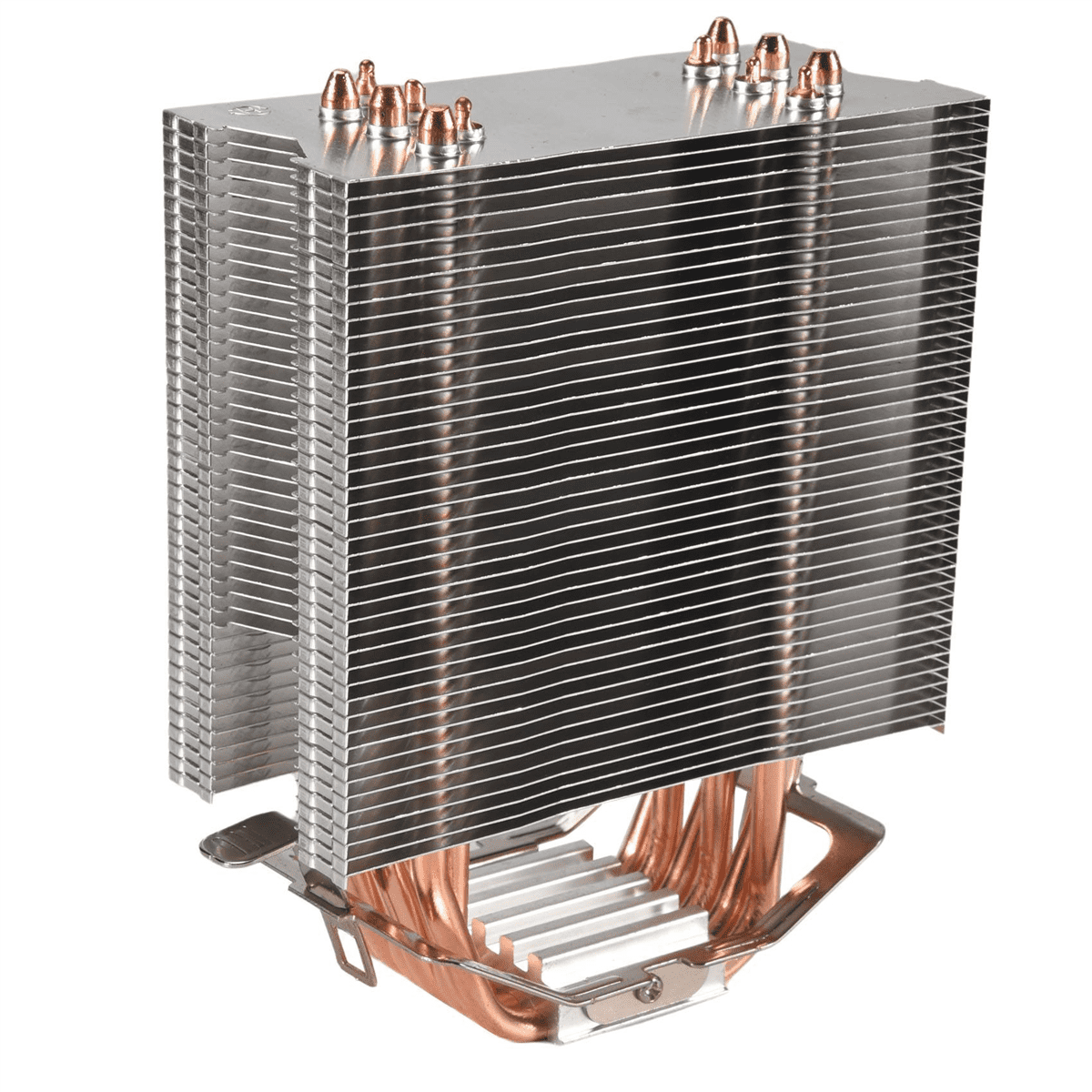 Fanless CPU Cooler 12Cm Fan 6 Copper Heatpipes Fanless Cooling Radiator for LGA 1150/1151/1155/1156/775 ,Black & Silver