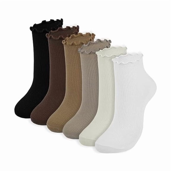 Eryueer Ankle Ruffle Socks Women - Cute Crew Frilly Sock - Low Cut Cotton Socks Gifts