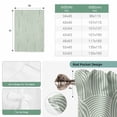 thumbnail image 6 of Sage Green Ombre Tie Up Curtains 45 Inches Long, Kitchen Window Curtains Over Sink, Farmhouse Stripes Modern Abstract Art Small Window Curtains Shade Balloon Curtains Valances for Bedroom 34"x45", 6 of 8