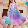thumbnail image 2 of WRKEKC Girls Polka Dot Dress Spaghetti Strap Sleeveless Layered Dress With Pockets Casual Summer Sundress for 2-12 Years, 2 of 6