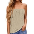thumbnail image 1 of Gpoecd Loose Tank Tops for Women Plus Size Off Shoulder Casual Stretch Camisole Top Comfortable Relaxed Fit Solid Color Camisole with Built In Bra Khaki,M, 1 of 5